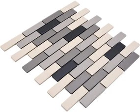 Keramická mozaika BR 555 čierna/sivá/béžová mix 29 x 29,5 cm