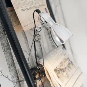 NORDLUX Priemyselná lampa s klipom FOTO, 1xE27, 40W, strieborná