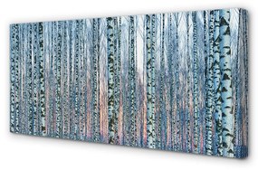 Obraz canvas Brezového lesa pri západe slnka 125x50 cm