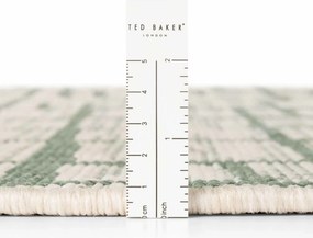 Ted Baker, Kusový koberec Ted Baker Haringey 106389 Green White kruh, 200x200, zelená, chodba / predsieň