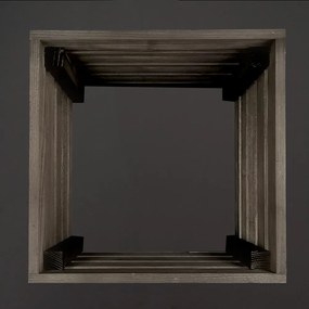 AMADEA Drevený obal s kvetináčom tmavý, 27x27x20cm
