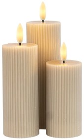 Sivé dobíjacie svetelné dekorácie v súprave 3 ks Smilla – Sirius