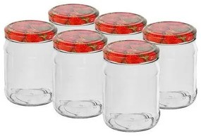 Browin 11252 sada zaváracích pohárov s viečkom Twist 500 ml, 6 ks