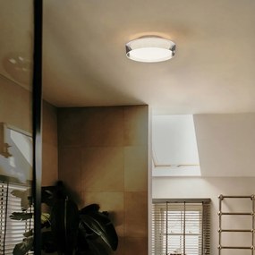 Biele stropné svietidlo SULION Nilo, ø 30 cm