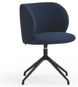 Tmavomodré čalúnené jedálenské kreslo Mogi – Teulat