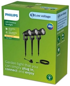 Philips - SADA 3x LED Vonkajšie bodové svietidlo CASPER LED/1,5W/24/230V IP44