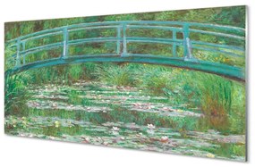 Sklenený obklad do kuchyne Art maľované bridge 125x50 cm