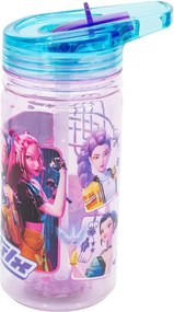 Fľaša na pitie KPop Demon Hunters, motív HUNTR/X so slamkou - 475 ml