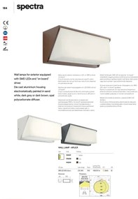 Redo 90239 -LED Vonkajšie nástenné svietidlo SPECTRA LED/16W/230V 3000K IP54 hnedá