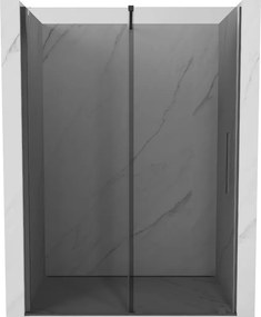 Mexen Velar, posuvné sprchové dvere do otvoru 130 cm, 8mm šedé sklo, grafit brúsený, 871-130-000-41-66