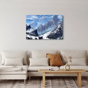 Obraz - Maľované hory (90x60 cm)