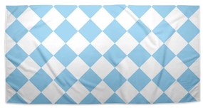 Sablio Uterák Bielo-modré kosoštvorce - 70x140 cm