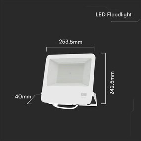 LED Reflektor SAMSUNG CHIP LED/100W/230V 6400K IP65 biela