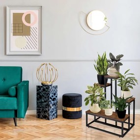 Stojan na kvety ANTIRES RUSTIC čierny