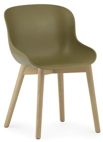 Stolička Hyg Chair – olivová/dub