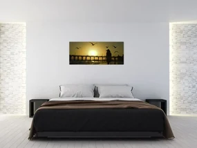 Obraz - Prechádzka po pláži (120x50 cm)