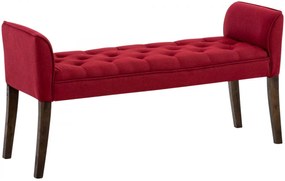 Lavica Cleopatra Chaiselongue látka, nohy antik tmavé - Červená