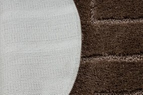 Kúpeľňový koberček SUPREME LINES línie, hnedý kruh