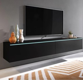 Skrinka pod televízor LED čierny grafit Lowboard D180