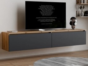 Závesná TV skrinka Asko Living, 180 cm, dub artisan/antracit