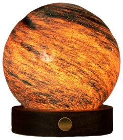 Tmavohnedá/tmavo prírodná svetelná dekorácia na USB ø 8 cm Stellar Ocean – Gingko