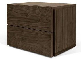 Hnedý nočný stolík s 2 zásuvkami TemaHome Aurora