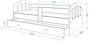 GL Detská posteľ Hana Biela Variant veľkosť postele: 140x80