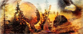 Obraz - Šamanský motív (120x50 cm)