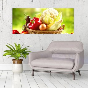 Obraz - Zelenina (120x50 cm)