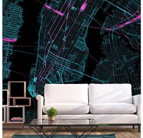 Artgeist Fototapeta - Blue Manhattan Veľkosť: 98x70, Verzia: Samolepiaca