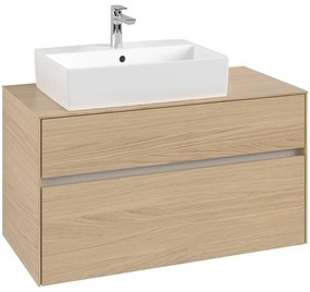 VILLEROY &amp; BOCH Collaro závesná skrinka pod umývadlo na dosku (umývadlo vľavo), 2 zásuvky, 1000 x 500 x 548 mm, Nordic Oak, C12600VJ