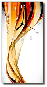 Sklenené hodiny vertikálne Umenie farebné abstrakcie 30x60 cm