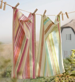 Ib Laursen Bavlnená utierka Multicoloured Stripes