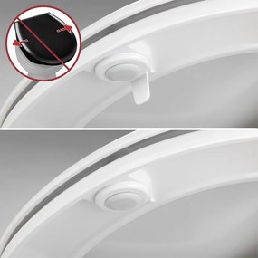 Záchodová doska s automatickým zatváraním 37 x 44,5 cm Rieti – Wenko