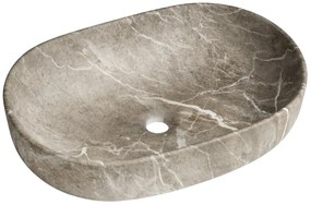 Sapho Sapho, CALEO keramické umývadlo na dosku 60x42cm, breccia marmor, CA590BM
