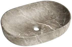 Sapho Sapho, CALEO keramické umývadlo na dosku 60x42cm, breccia marmor, CA590BM