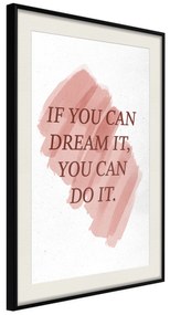 Artgeist Plagát - You Can Do It [Poster] Veľkosť: 40x60, Verzia: Zlatý rám