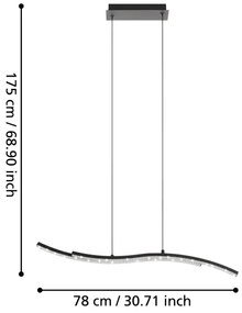 Eglo 99802 - LED Luster na lanku LEJIAS LED/21,5W/230V