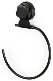 Čierny samodržiaci nástenný držiak na osušky Compactor Bestlock Black Belt And Towel Support