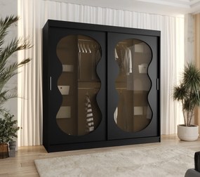 Šatníková skriňa 200 cm Boomer 3 (čierna). Akcia -20%. Vlastná spoľahlivá doprava až k Vám domov. 1126276
