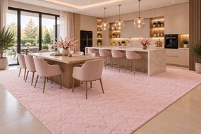 Koberec Rabbit 3D 04 BABY PINK rozmery koberec: 80x140 cm