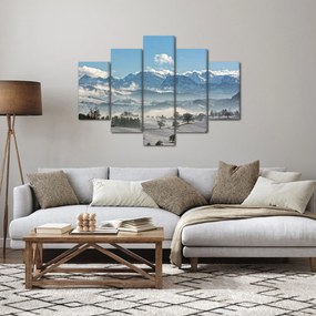 Obraz zasnežených hôr (150x105 cm)
