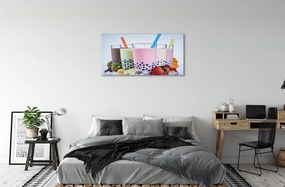 Obraz canvas Mliečne koktaily s ovocím 140x70 cm