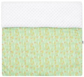 NEW BABY Detská deka z Minky s výplňou New Baby Harmony zelená 70x100 cm