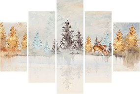 Obraz - Akvarelový les (150x105 cm)