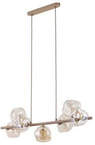 Luster na lankách LAVA 7xG9/8W/230V béžová/dymová béžová