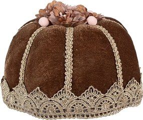 Dekorácia hnedá zamatová torta Cake Chocolade - Ø 15*10 cm