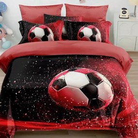 Obliečky PULLA RED 3-dielna sada 140x200 cm