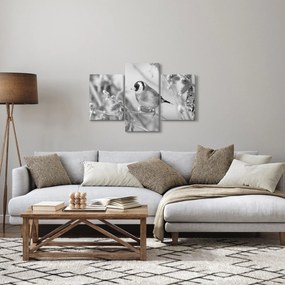 Obraz - Vtáčik v zime (90x60 cm)