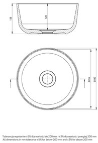 Deante CDJ_6U2S - Umývadlo JASMIN pr. 28 cm keramika/biela